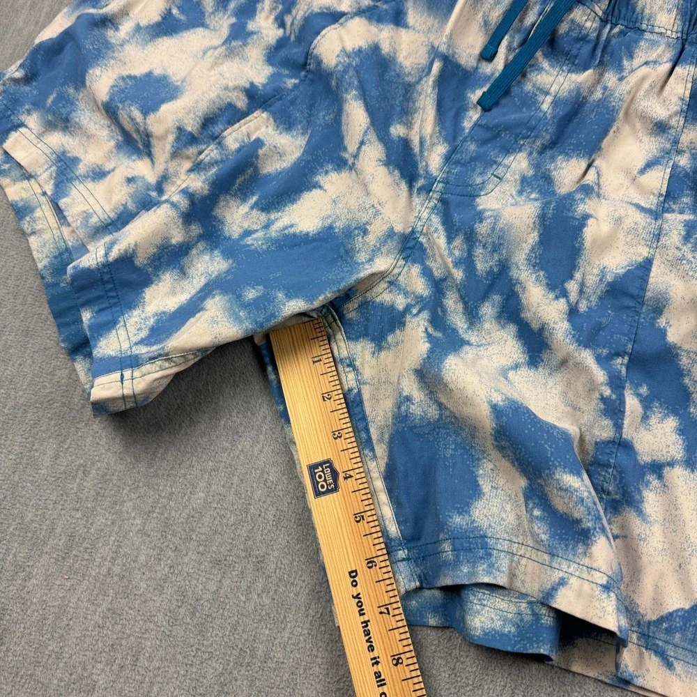 The North Face Shorts Mens 2XL Blue Class V Tie Dye Swim Trunks Boardshort Retro
